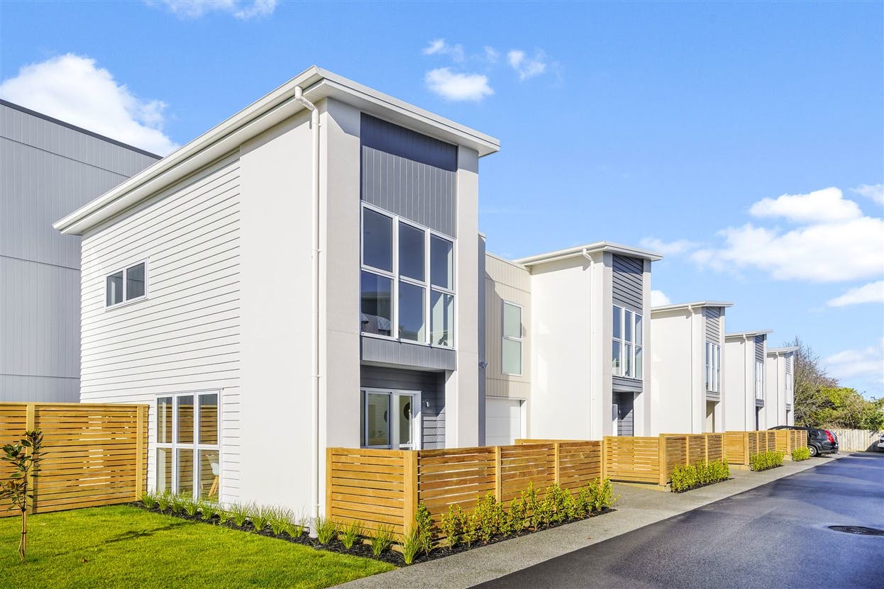 Spacious bedroom with modern furniture